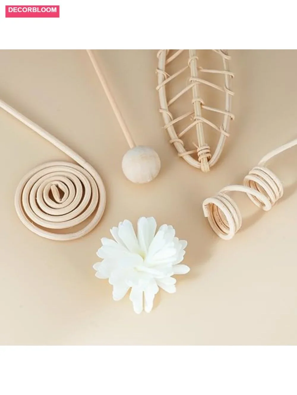 Rattan Reed Diffuser Sticks Set of 12 with Flowers Home Fragrance